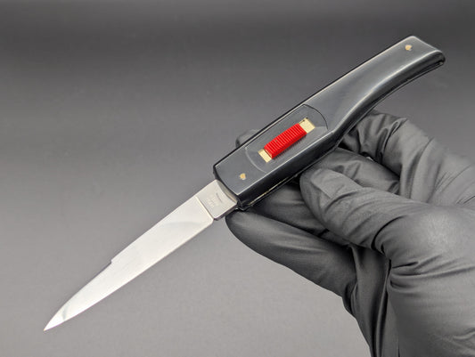 NOS VINTAGE PATENT FLYLOCK AUTOMATIC SWITCHBLADE KNIFE