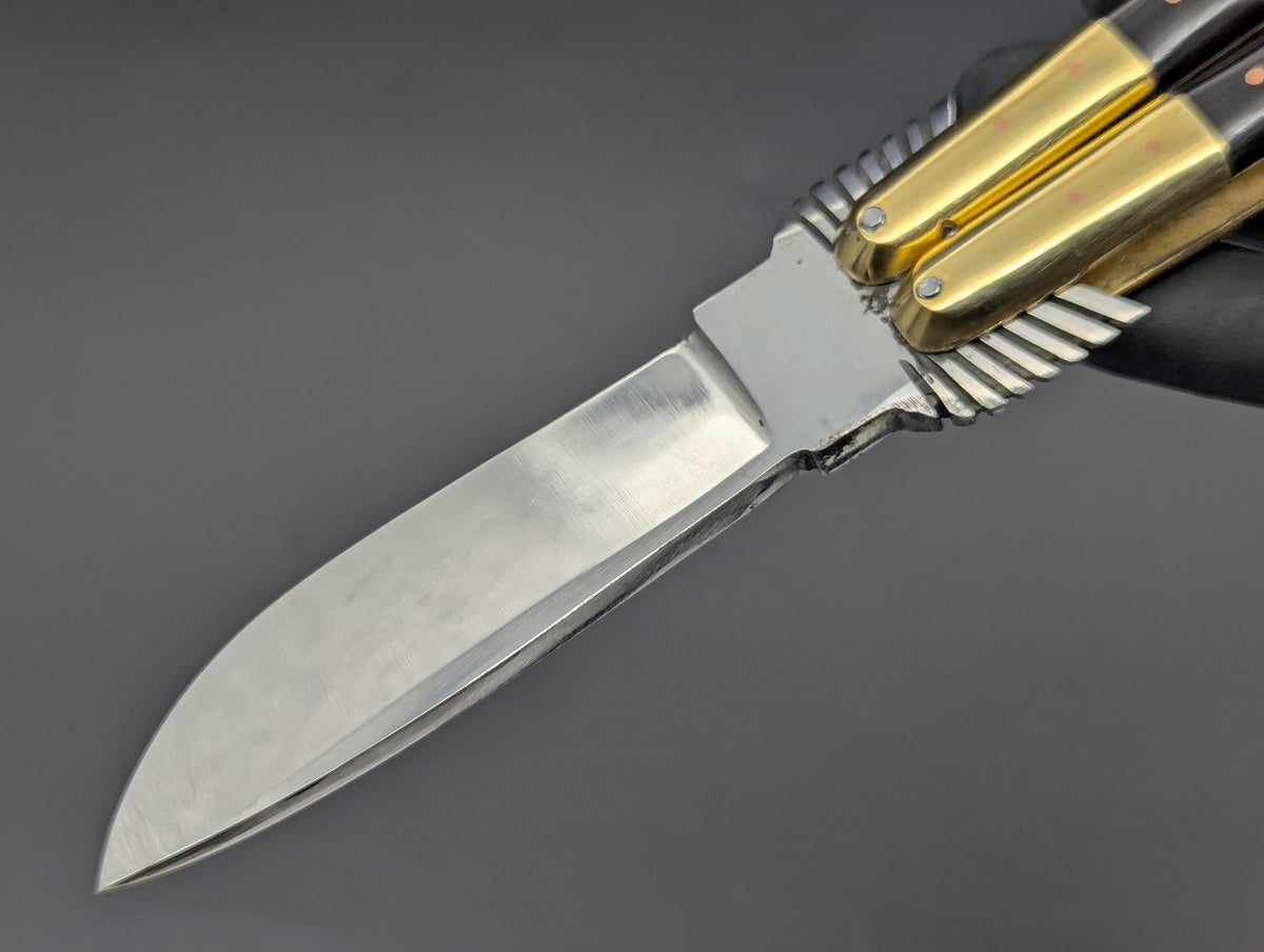 22CM TRIPLE STACK SCALE EAGLE FHM BALISONG KNIFE STRTBLD
