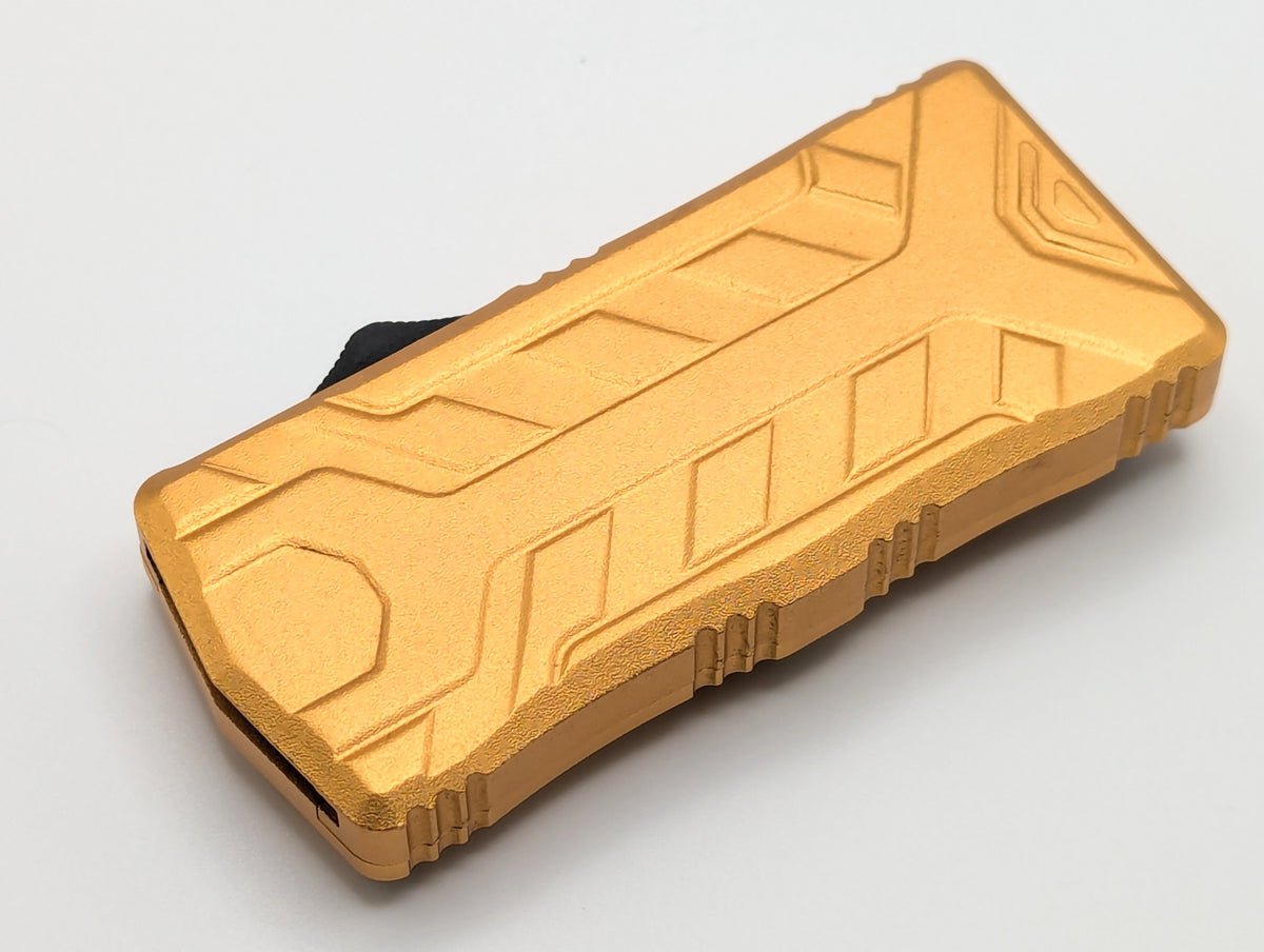 Gold Molded Aluminum D/A Box Cutter OTF Knife