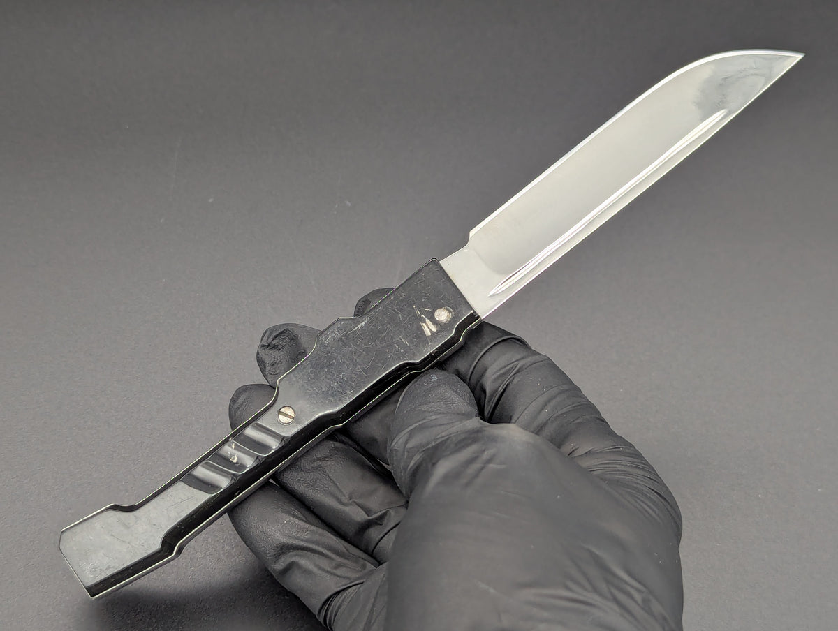 Soviet Era Russian Prison Knife Hidden Release Black Acrylic