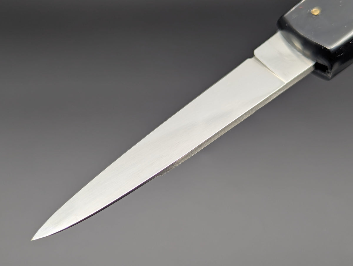 NOS VINTAGE PATENT FLYLOCK AUTOMATIC SWITCHBLADE KNIFE