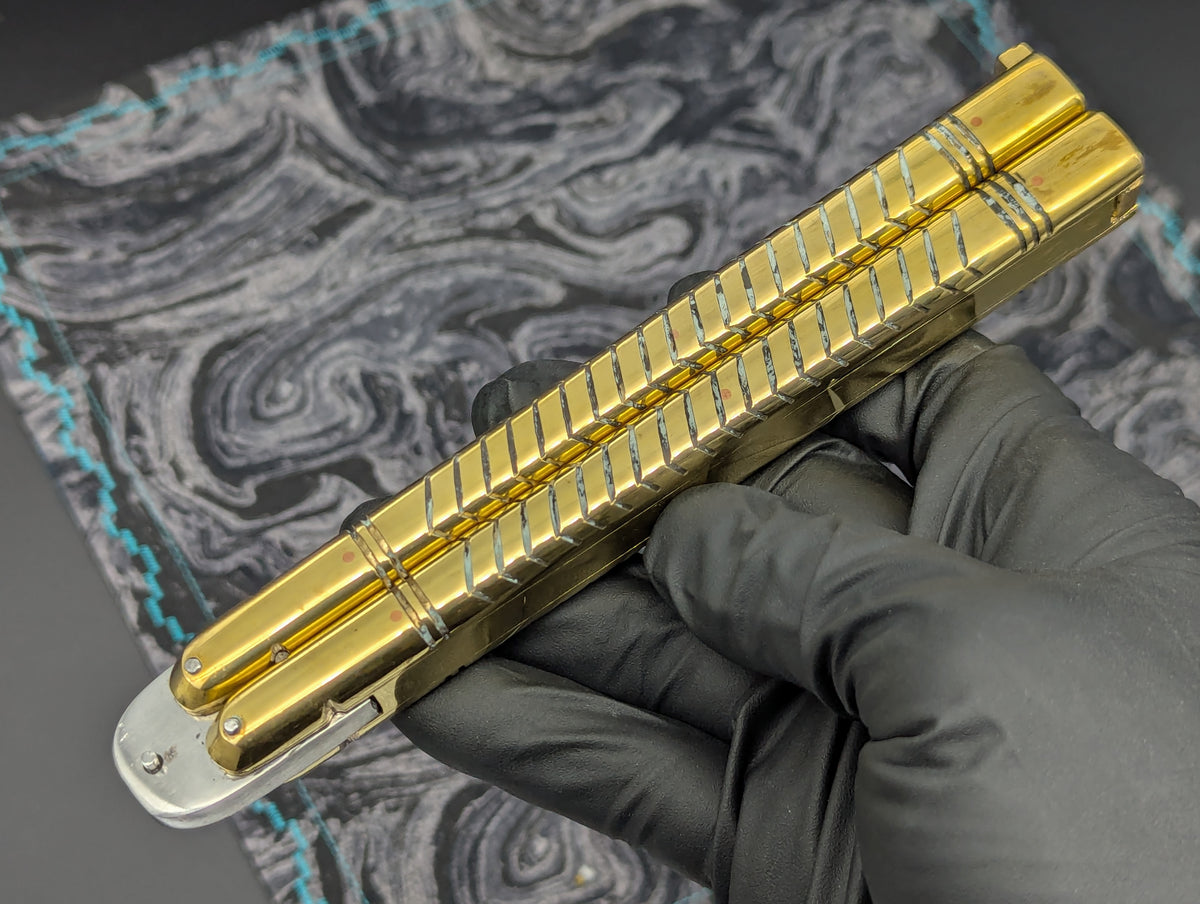 11" Clip Point Brass Batangas Philippines Handmade Balisong