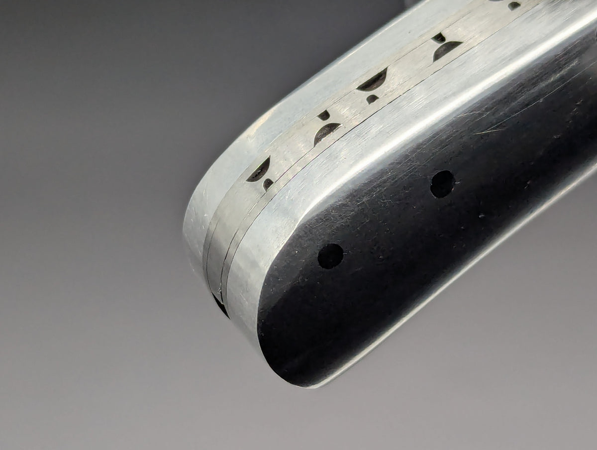 9" DAMASCUS & ALUMINUM AUTOMATIC LEVERLOCK SWITCHBLADE KNIFE