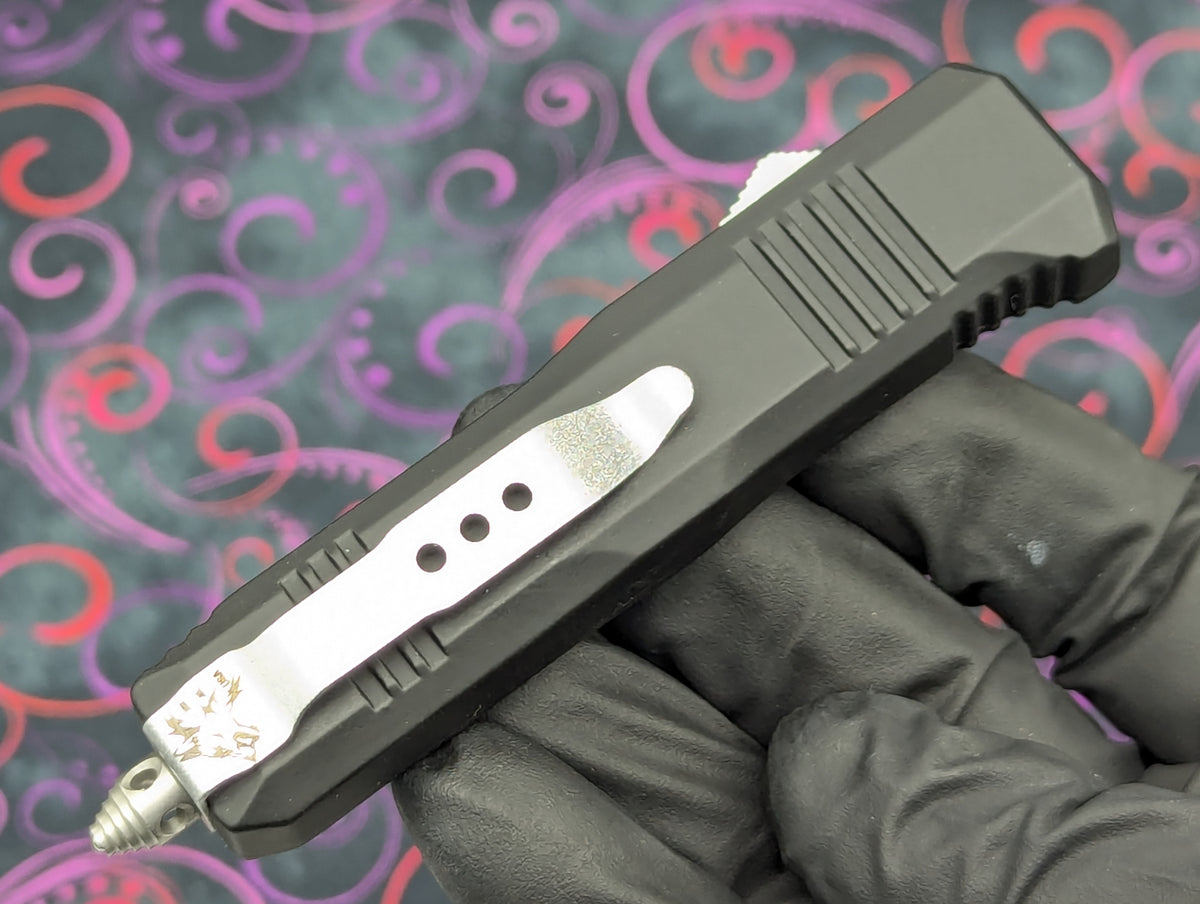 7" OL Damascus Blade Double Edge D/A OTF Knives