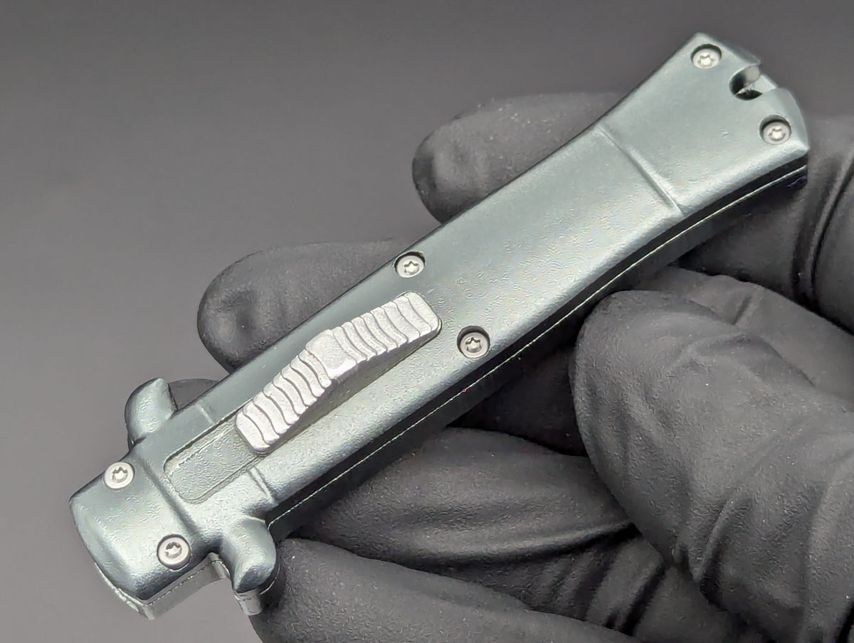 MINI STILETTO D/A CALI-LEGAL OTF KNIFE GREY