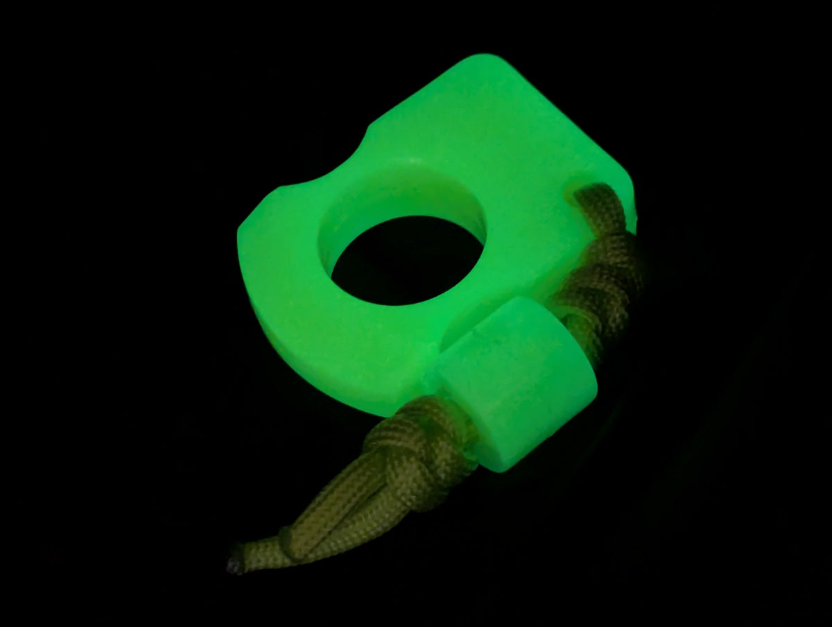 GLOW IN DARK GREEN RESIN "SFK" SINGLE FINGER KNUCKLE DUSTER
