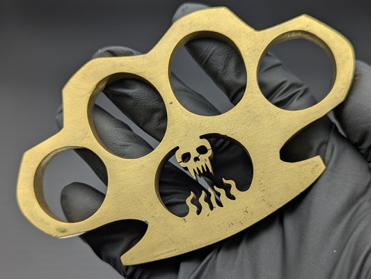 SOLID BRASS SKULL CRUSHER KNUCKLE DUSTER