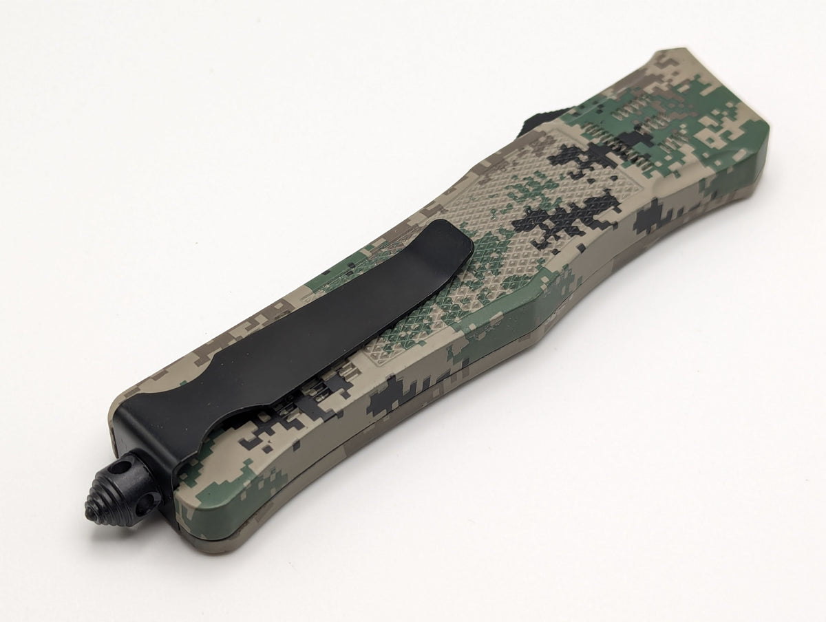 9.25" Green Digi Camo CQC D/A OTF Knife