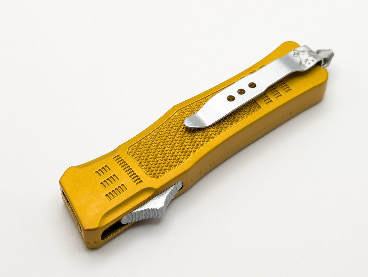 7" Mini Modified Tanto CQB OTF Automatic Knife Gold
