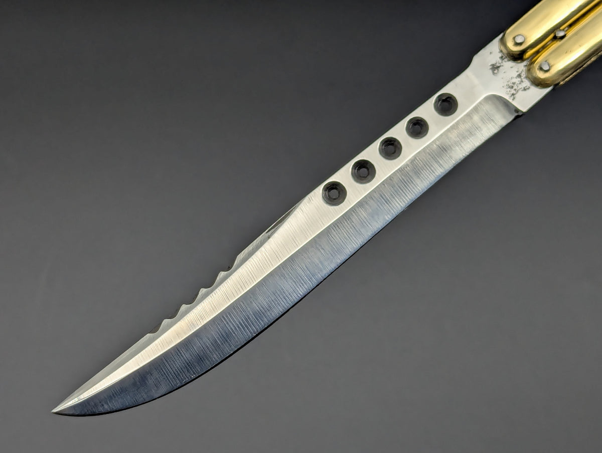 29 CM RAMBO TRADITIONAL FHM BRASS BALISONG