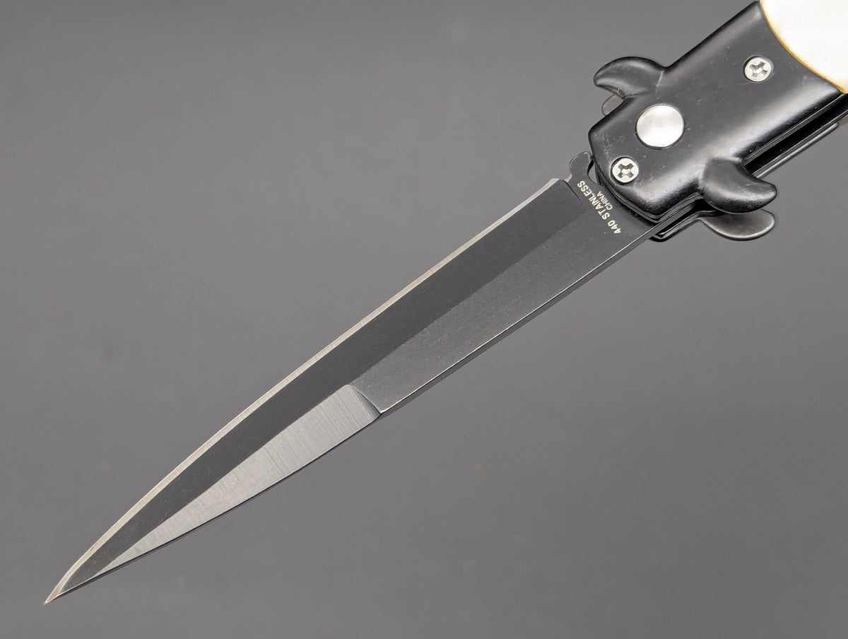 TACTICAL PEARL MILANO DIABLO STILETTO SWITCHBLADE KNIFE
