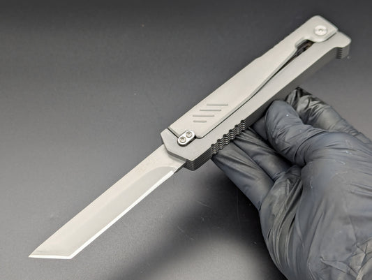 Large Tanto Point Single Edge Gravity Knife