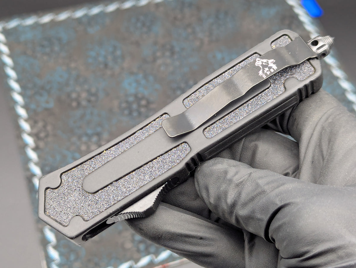 8.5" DOUBLE SERRATED TACTICAL D/A OTF KNIFE