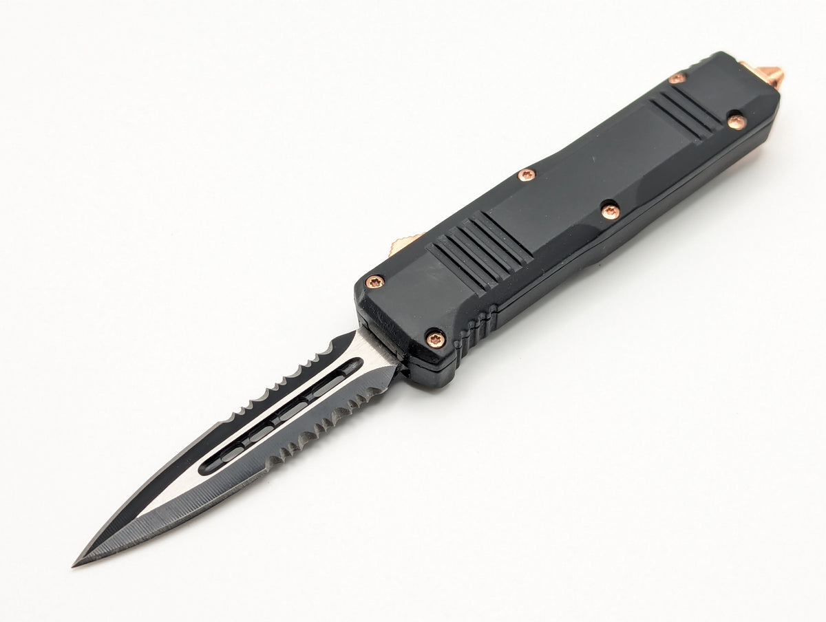 7" Mini Rose Gold Accent D/A OTF Knife