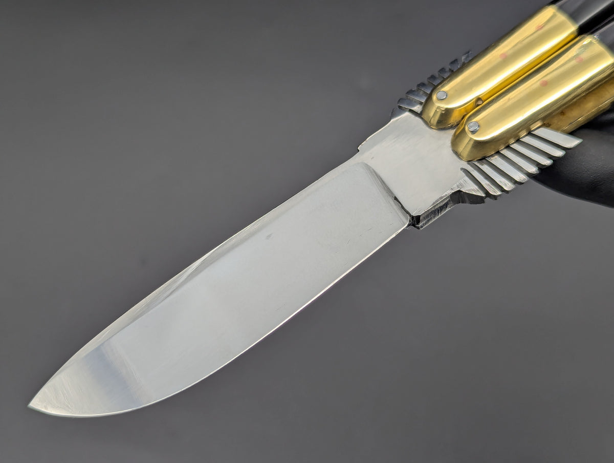22CM TRIPLE STACK SCALE EAGLE FHM BALISONG KNIFE STRTBLD
