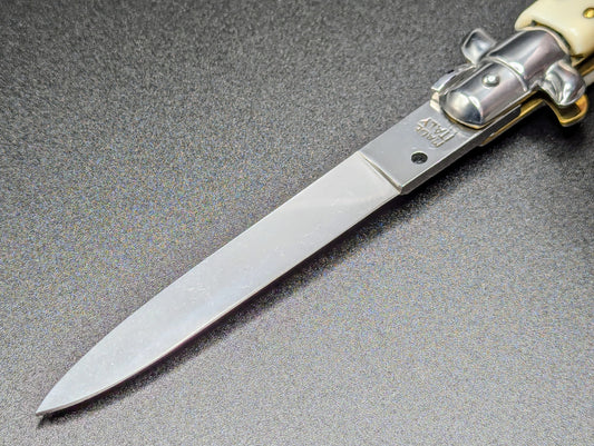 9" Renzo Beltrame Imitation Ivory Flat Grind Italian Stiletto