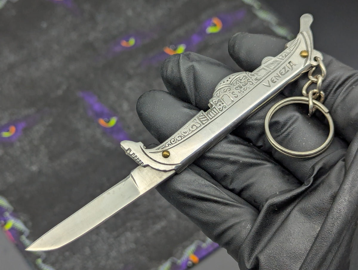 VINTAGE VENEZIA GONDOLA ITALIAN SWITCHBLADE TOURISM KEYRING