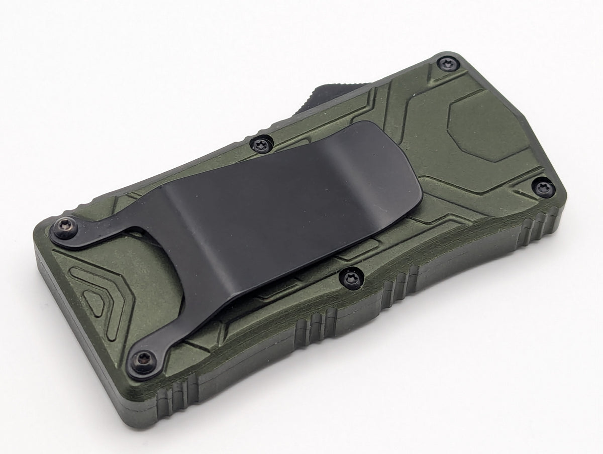 Green Molded Aluminum D/A Box Cutter OTF Knife