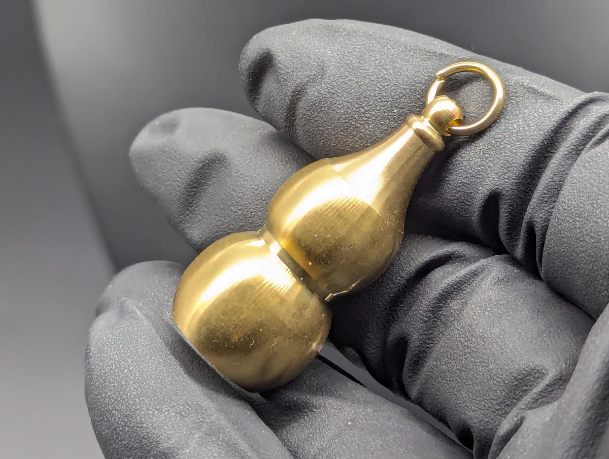 Gold Magic Wire Wrap Mini Spoon & XL Gourd Jar EDC Rave Keyring