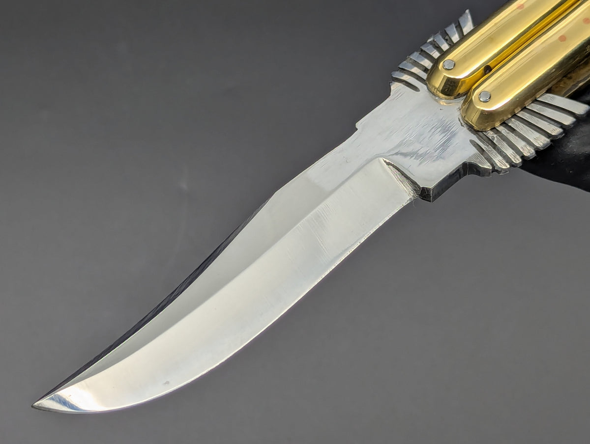 CARVED EAGLE TANG PHILIPPINES HANDMADE BALISONG CLIP
