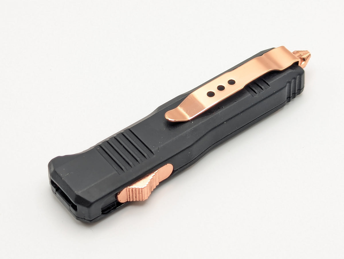 7" Mini Rose Gold Accent D/A OTF Knife