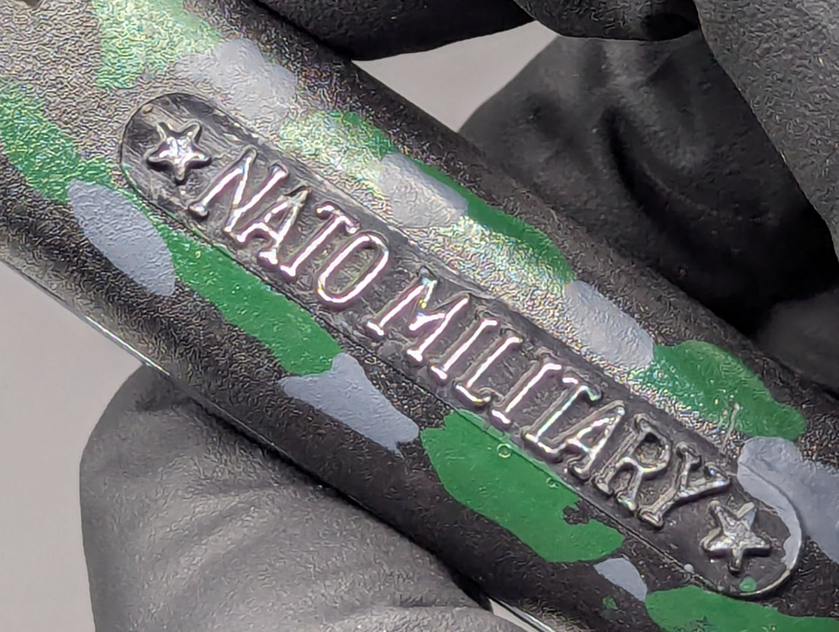 80's VINTAGE NATO MILITARY OTF KNIFE GREY CAMO