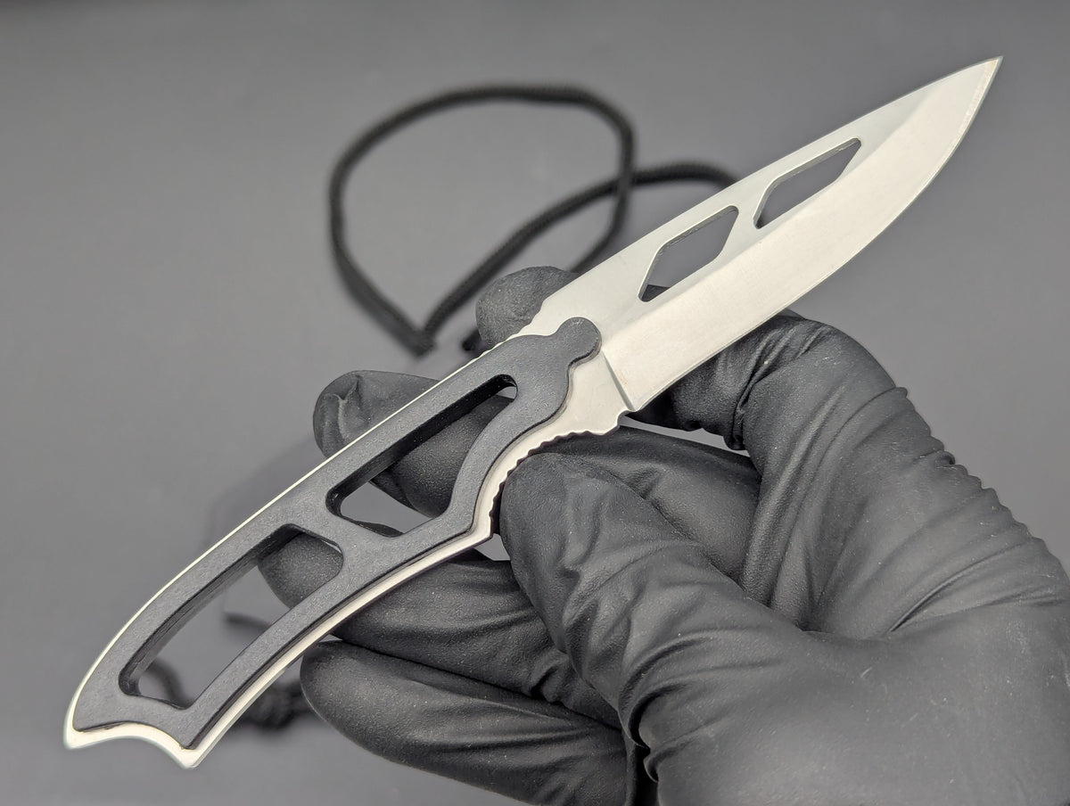 6.5" DROP POINT NECK KNIFE w/ EMERGENCY WHISTLE