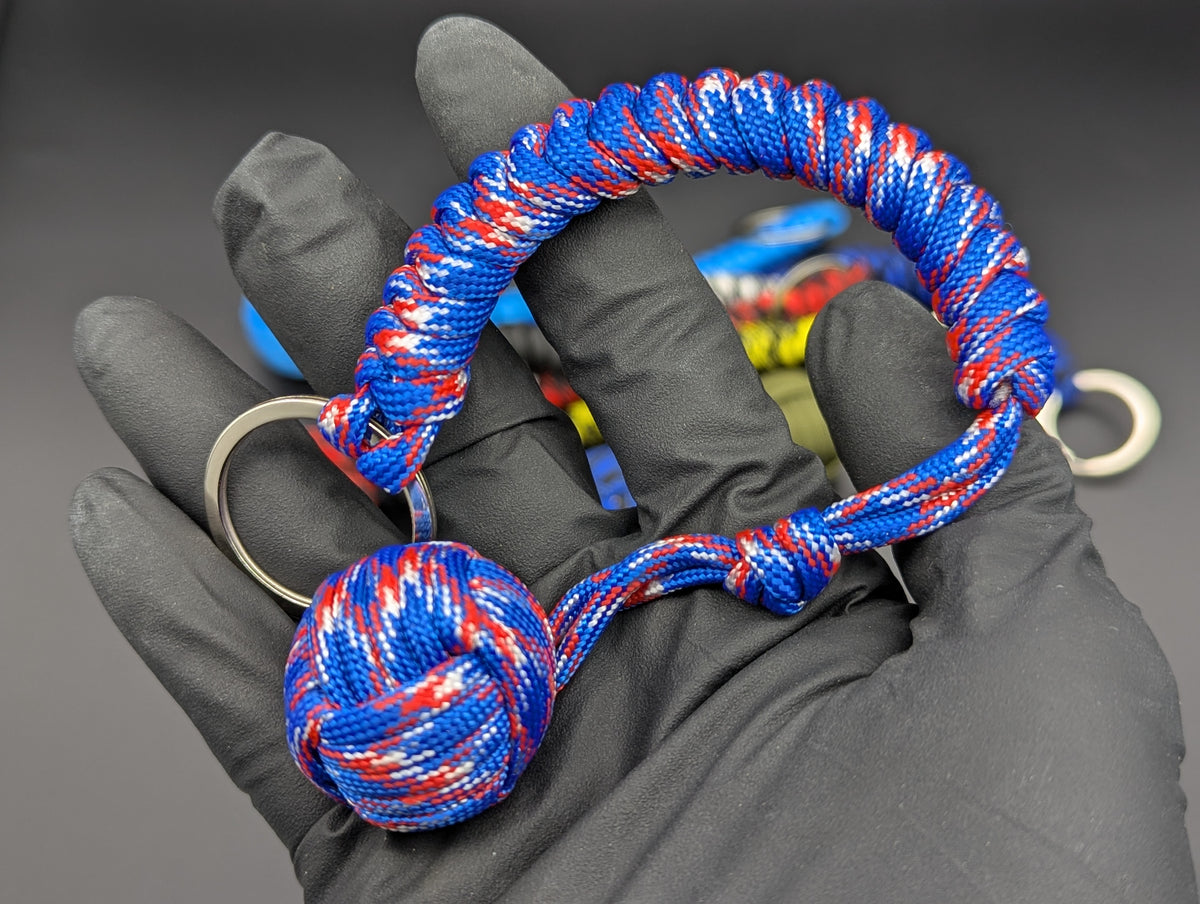 3 Oz Red White & Blue Monkey Fist Keyring