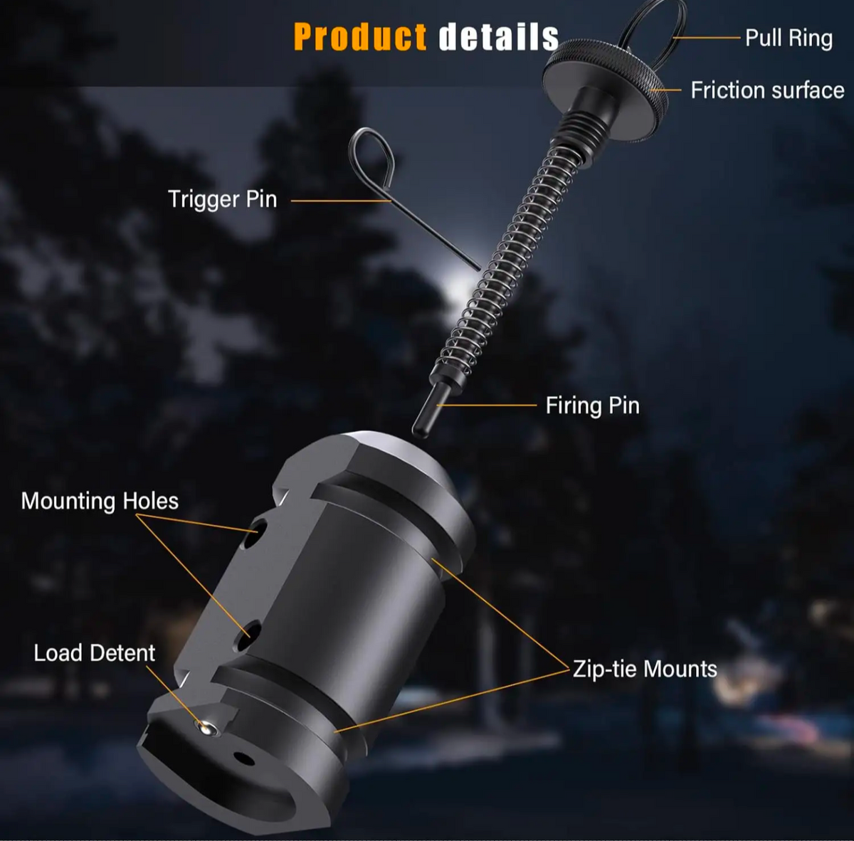 12g Outdoors Perimeter Animal Defense Trip Alarm Black