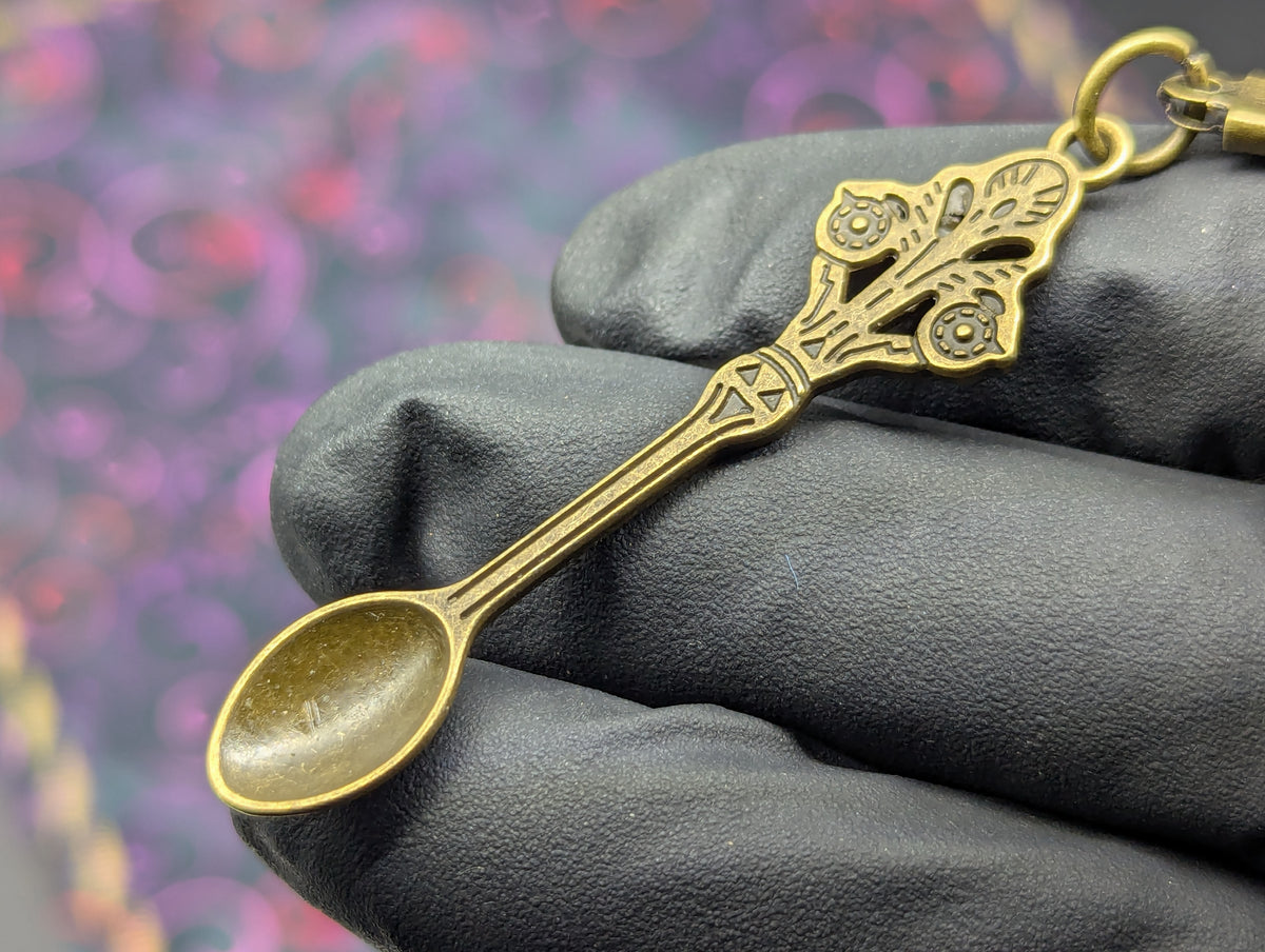 Antiqued Bronze Victorian Mini Big Spoon Keyring Ver. 2