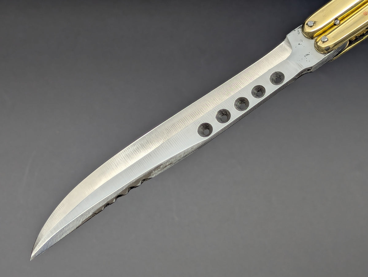 29 CM RAMBO TRADITIONAL FHM BRASS BALISONG