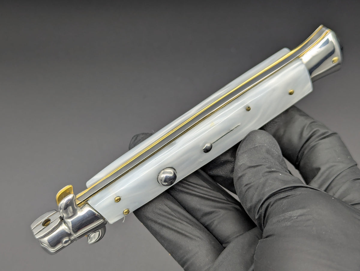 11" Renzo Beltrame Imitation Pearl Italian Stiletto Flat Grind