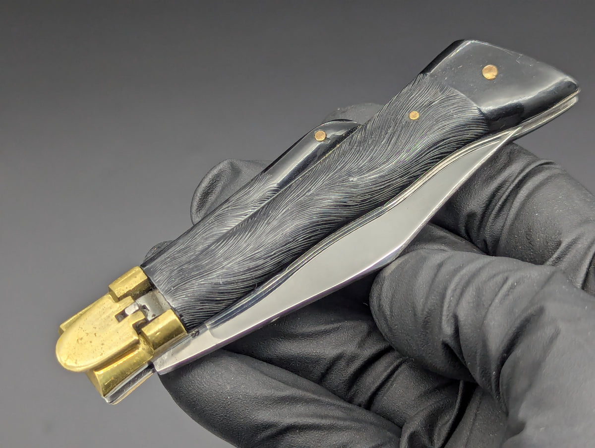 VINTAGE JAPANESE DEER FOOT SWITCHBLADE KNIFE