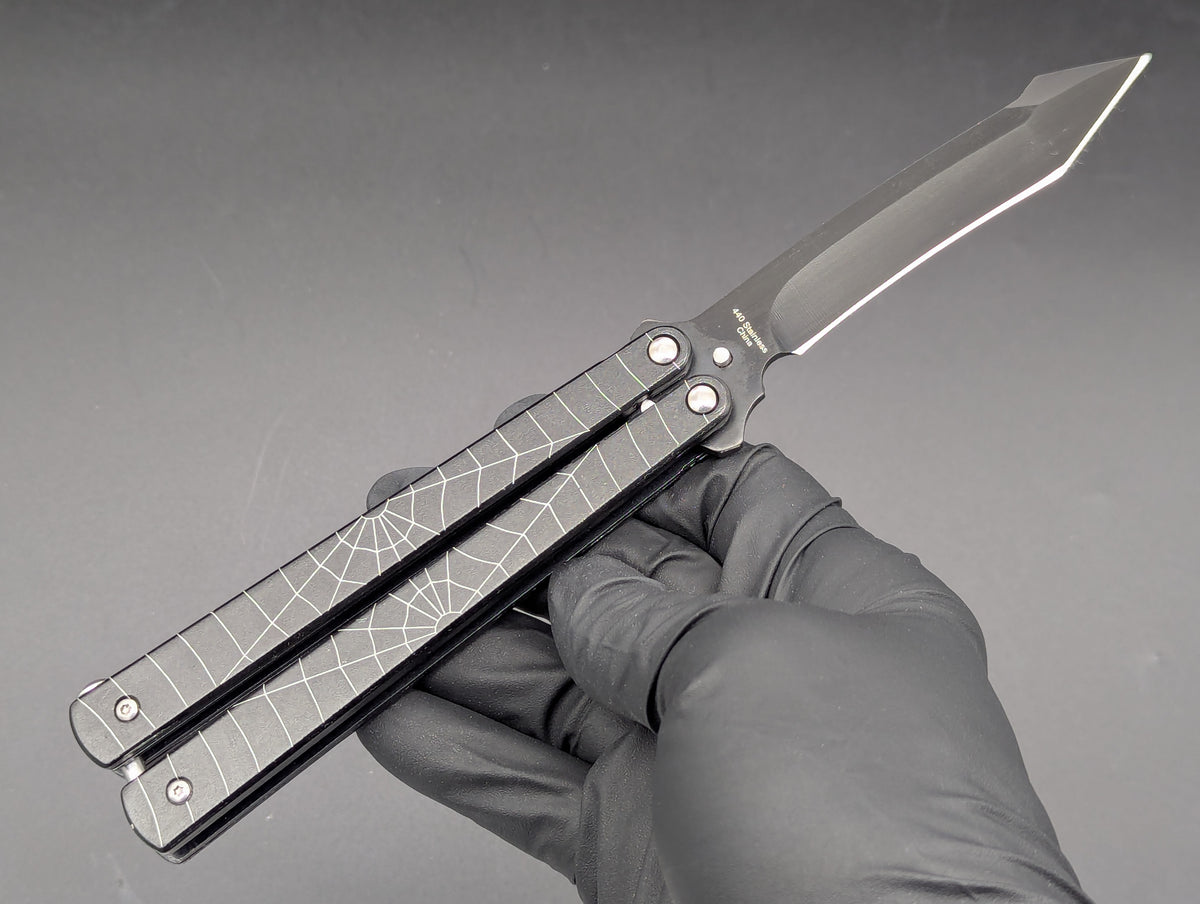 Spiderfly Old School Butterfly Knife Black