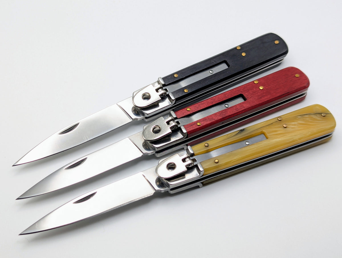 7.5" FAUX HORN CLASSIC AUTOMATIC LEVERLOCK KNIFE