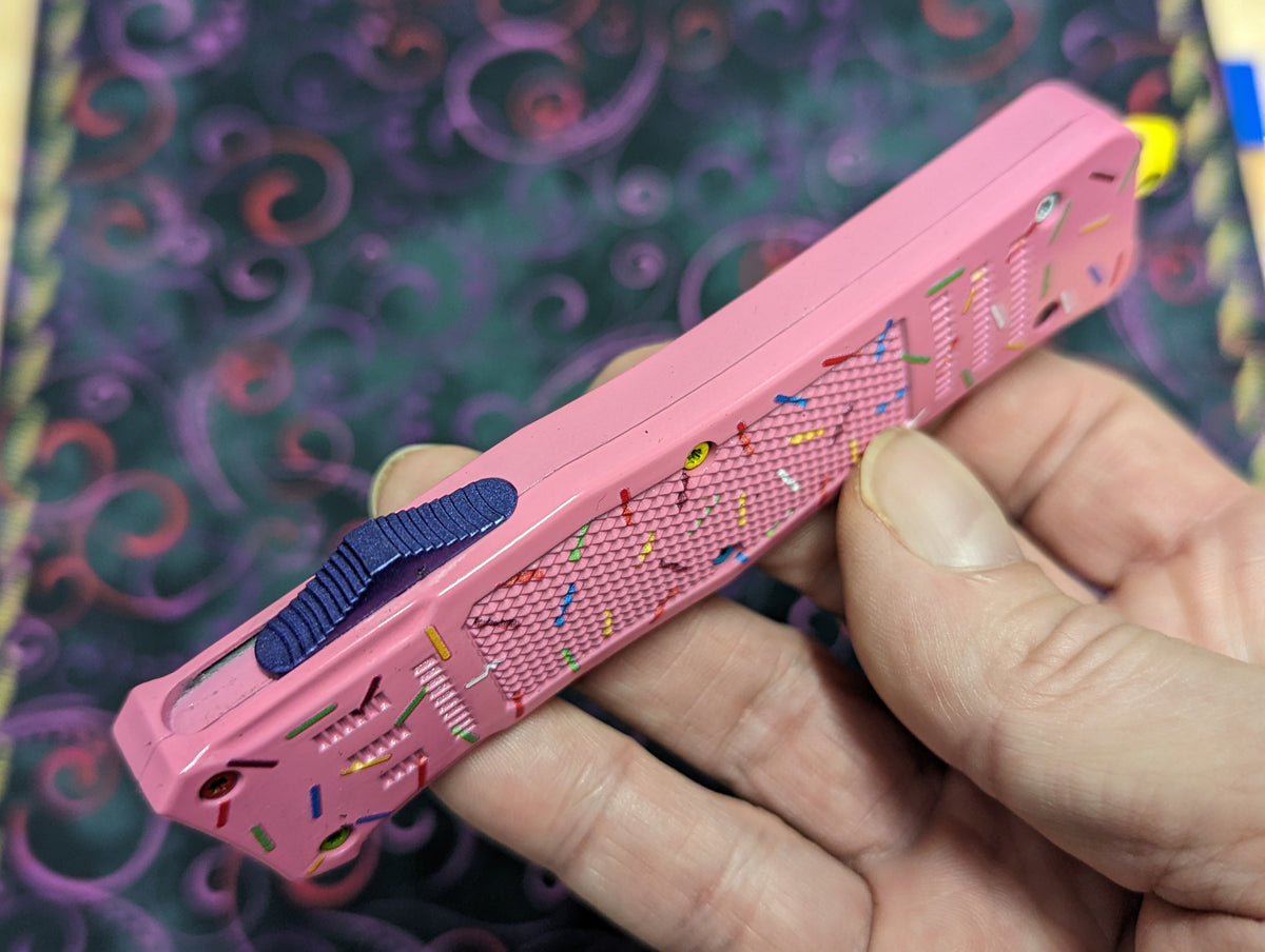 8.25" PINK SPRINKLE CQB D/A OTF KNIFE