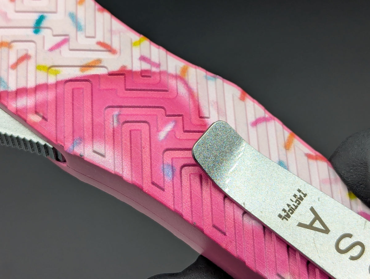STRAWBERRY DRIP ICE CREAM SPRINKLES D/A OTF KNIFE