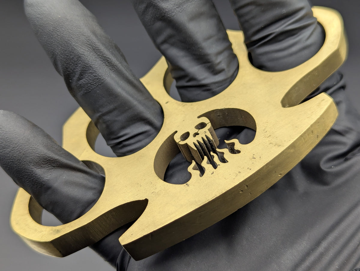 SOLID BRASS SKULL CRUSHER KNUCKLE DUSTER