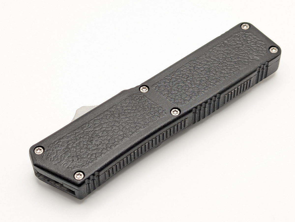 Lightning OTF Knife Black Tactical Drop Point