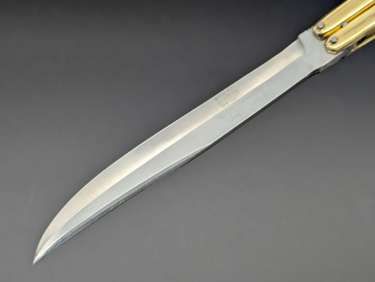 11" BRASS & STEEL CLIP POINT PHILIPPINES HANDMADE BALISONG