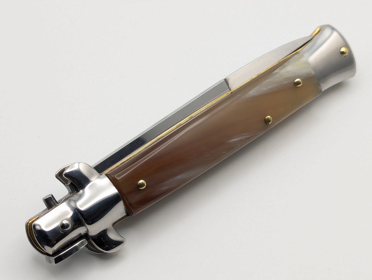 9" Giovanni Beltrame Honey Horn Italian Stiletto Bayo