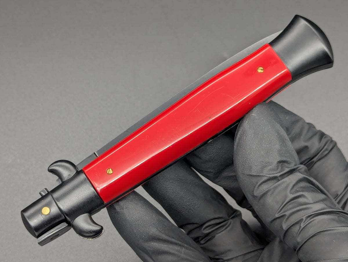 NOS 9" Frank Beltrame RED Tactical Italian Stiletto Knife Dagger