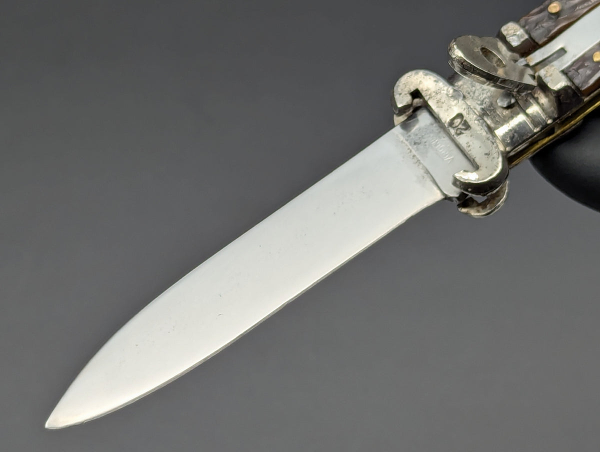 Italian VIRGINIA Shot Shell Puller Leverlock Switchblade Knife