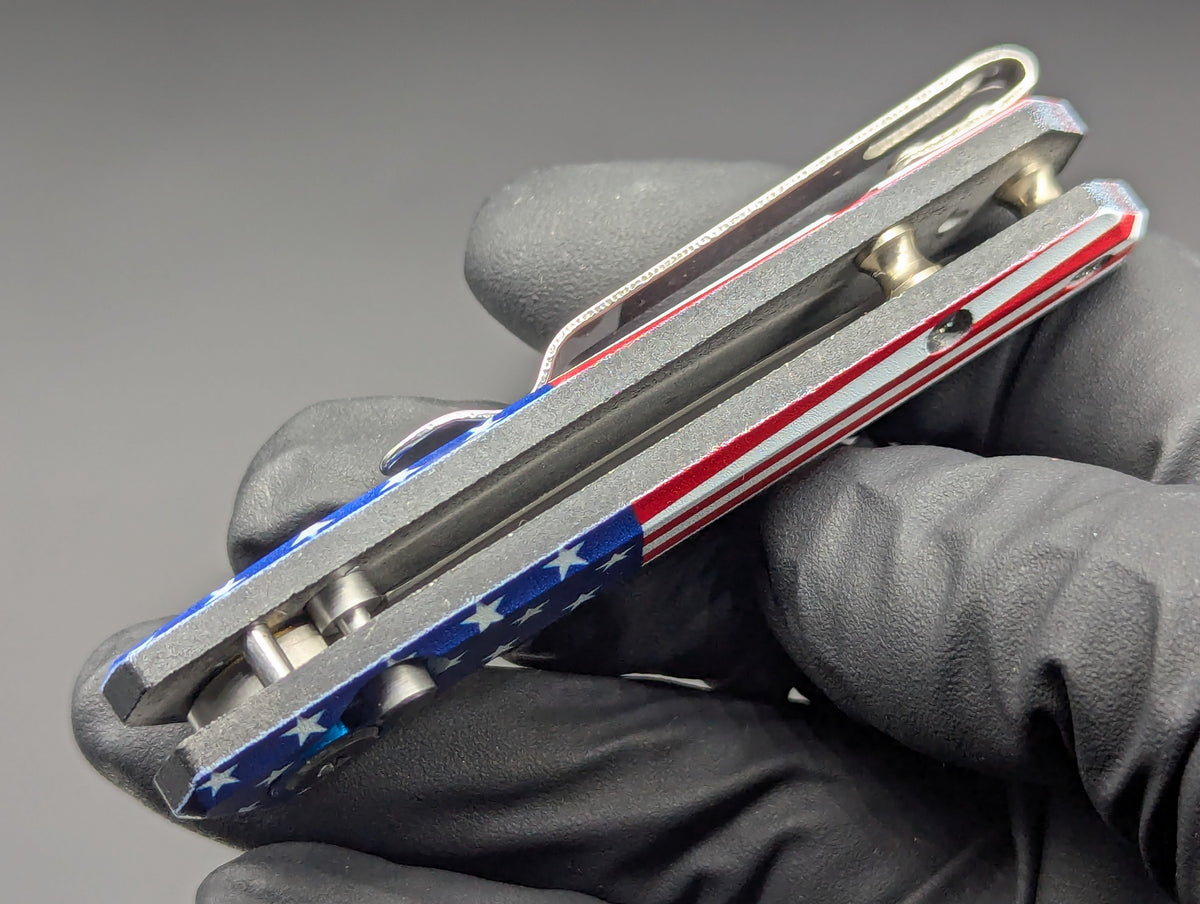 USA STARS AND STRIPES CALIFORNIA LEGAL SWITCHBLADE KNIFE