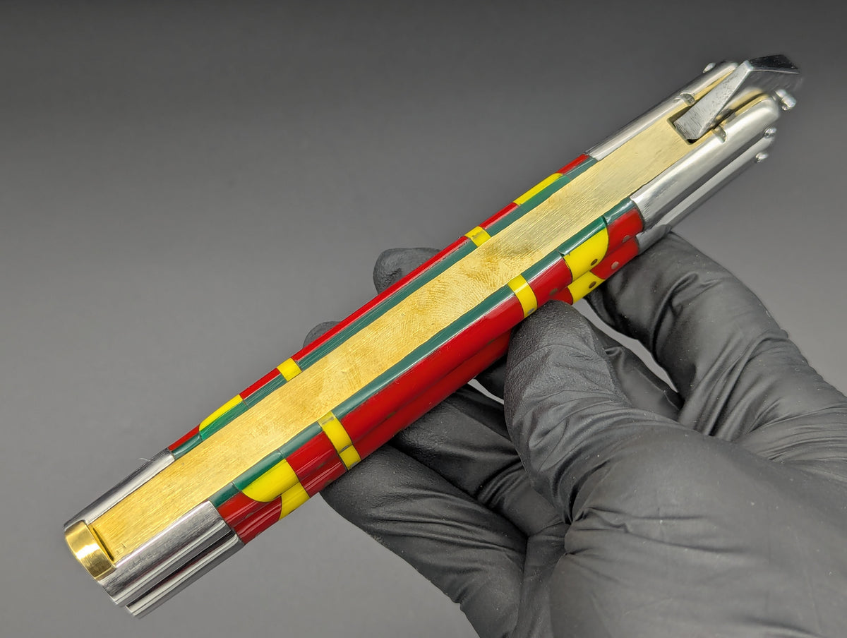 29cm 268g KRIS BLADE FIESTA FHM BALISONG RED/ YELLOW
