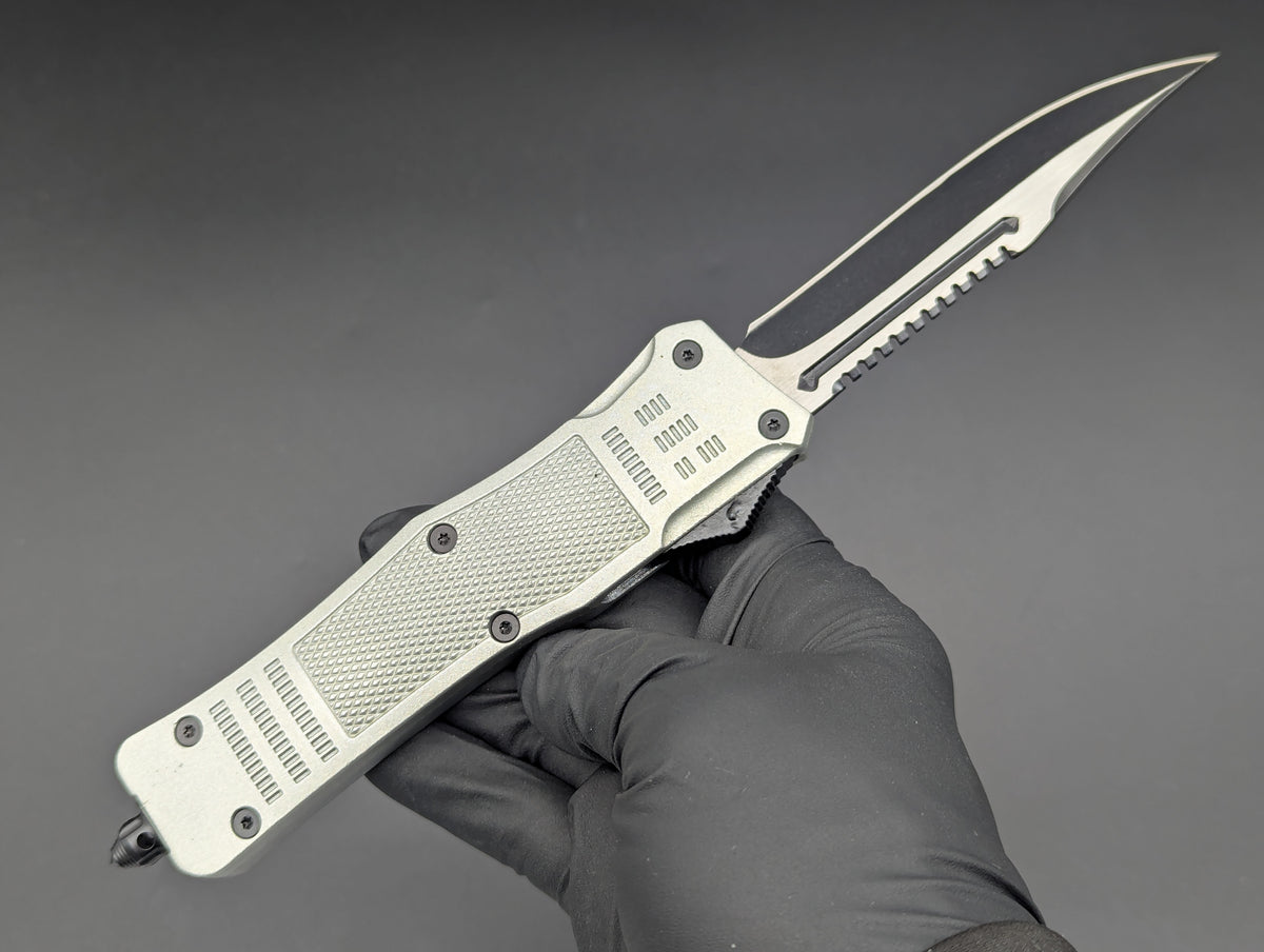SILVER SHADOW D/A OTF KNIFE RAMBO CLIP