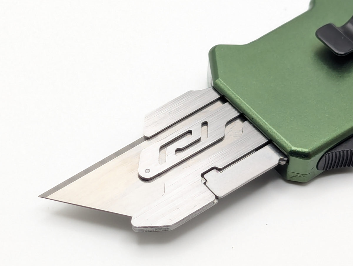 Green D/A Box Cutter OTF Knife