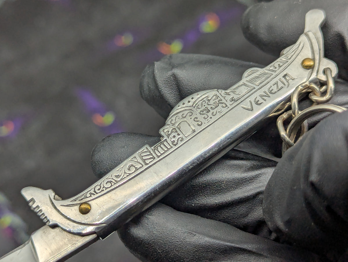 VINTAGE VENEZIA GONDOLA ITALIAN SWITCHBLADE TOURISM KEYRING