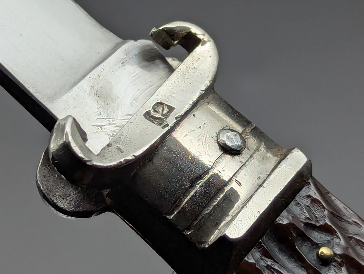 Italian VIRGINIA Shot Shell Puller Leverlock Switchblade Knife