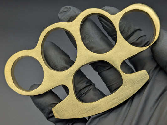 ROUND ABOUT SOLID BRASS STOCK KNUCKLE DUSTER